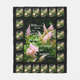 マーク付きアスティルベ10:27 フリースブランケット