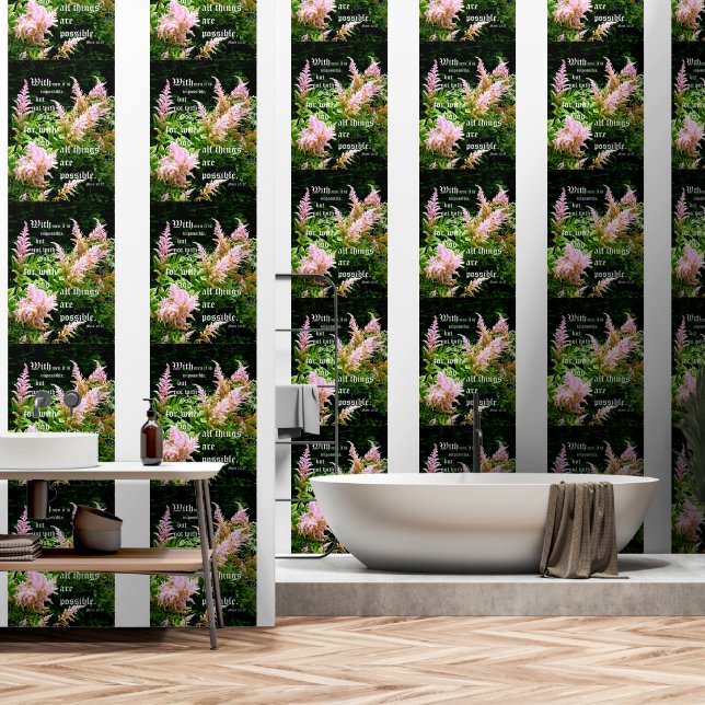 マーク付きアスティルベ10:27 壁紙 (浴室)