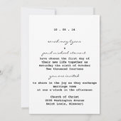 マーク付きラブ結婚式招待状 招待状 (裏面)