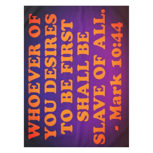 マーク10時44分の聖書詩。 テーブルクロス (正面)