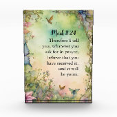 マーク11:24クリスチャン水彩画 フォトブロック (正面)