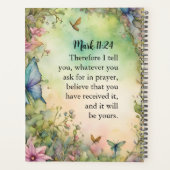マーク11:24クリスチャン水彩画 プランナー手帳 (裏面)