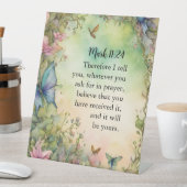 マーク11:24クリスチャン水彩画 台座サイン (インサイチュ)