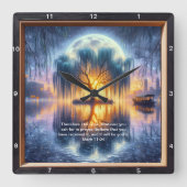 マーク11:24希望のパーソナライズされた聖なる書物、 経典表示 スクエア壁時計 (正面)