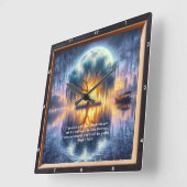 マーク11:24希望のパーソナライズされた聖なる書物、 経典表示 スクエア壁時計 (傾斜)