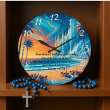 マーク11:24平和なクロス・サンセットの反射