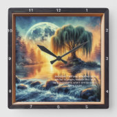 マーク11:24心地よい:パーソナライズされたホーム賛美ズ スクエア壁時計 (正面)