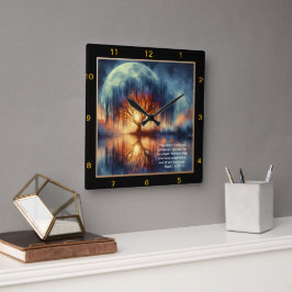 マーク11:24祈りの言葉時間：カスタムキリスト教デザイン スクエア壁時計