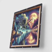 マーク11:24神時計:カスタム感動的芸術 スクエア壁時計 (傾斜)