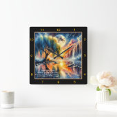 マーク11:24聖なる書物、 経典時計:カスタム信仰デコール スクエア壁時計 (ホーム)