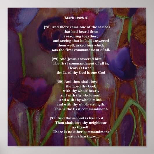 マーク12:28-31 ポスター (正面)