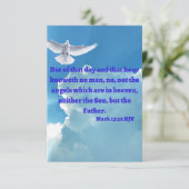 マーク13:32 KJVバイブル聖句Picフラットグリーティングカード カード (スタンド正面)