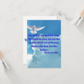 マーク13:32 KJVバイブル聖句Picフラットグリーティングカード カード (正面/裏面インサイチュ)