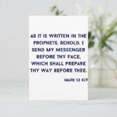 マーク1:2 KJVバイブル詩フラットグリーティングカード カード (スタンド正面)