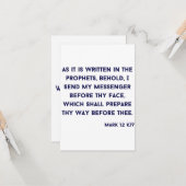 マーク1:2 KJVバイブル詩フラットグリーティングカード カード (正面/裏面インサイチュ)