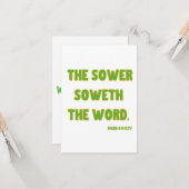 マーク4:14 KJV聖書の聖なる書物、 経典挨拶 カード (正面/裏面インサイチュ)