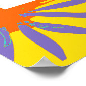 マーク4:35はっきりしたデイジー – 黄オレンジ紫 ポスター (角)