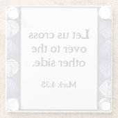 マーク4:35魚の頭葉の薄紫 ガラスコースター (裏面)