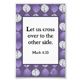 マーク4:35魚の頭葉の薄紫 フォトプリント           