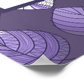 マーク4:35魚の頭葉の薄紫 ポスター (角)