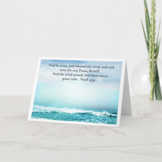 マーク4:39イエスは嵐のグリーティングカードを落ち着ける カード (正面)