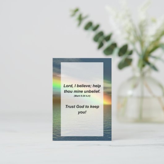 マーク9:24主よ、私は信じ、〜は信じ難い エンクロージャーカード (スタンド正面)