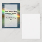 マーク9:24主よ、私は信じ、〜は信じ難い エンクロージャーカード (正面/裏面)