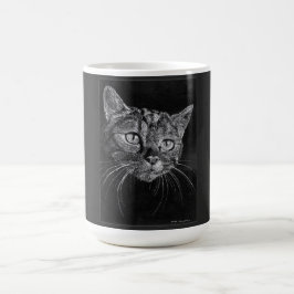 マーク・エドワード・ウェスターフィールドによる猫の顔の絵 コーヒーマグカップ