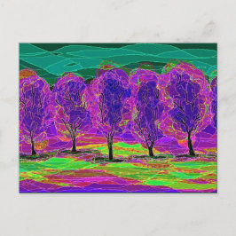 マーク・エドワード・ウェスターフィールドによる紫色の木々 ポストカード