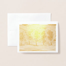 マーク・エドワード・ウェスターフィールドの金の箔による紫色の木 箔カード