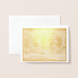 マーク・エドワード・ウェスターフィールドの金の箔による紫色の木 箔カード