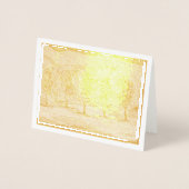 マーク・エドワード・ウェスターフィールドの金の箔による紫色の木 箔カード (正面)