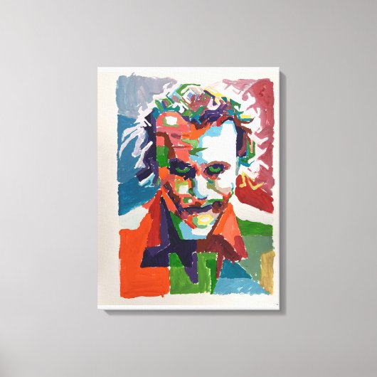 マーク・エルセンによる手描きのジョーカー キャンバスプリント (正面)