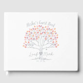 マーク・コーラルと紫の指紋ツリーをリーフ ゲストブック (正面)