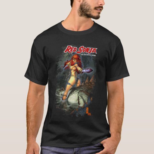 マーク・シルヴェストリ コミック表紙 シデビル 戦士の女性 Tシャツ (正面)