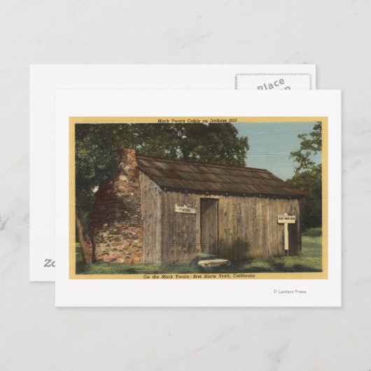 マーク・トウェインの小屋(Jackass Hill)の眺め ポストカード (正面/裏面)
