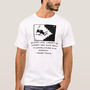 マーク・トウェインの引用文のワイシャツ Tシャツ