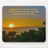 マーク・トウェインの感動的な引用文Carpe Diem マウスパッド (正面)