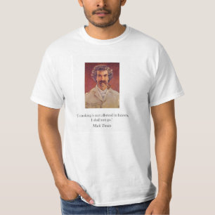 マーク・トウェインの管の喫煙のTシャツ Tシャツ