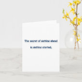 マーク・トウェイン引用文 – 先に進む秘訣は… カード (黄色い花)