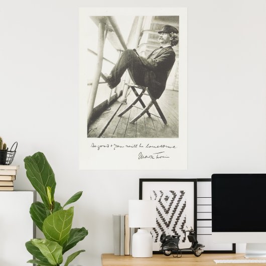 マーク・トウェイン・ヴィンテージのポスター文学引用文写真 ポスター (ホームオフィス)