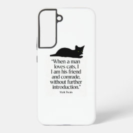マーク・トウェイン 猫 引用 Samsung S22+ カー Galaxy S22+ケース