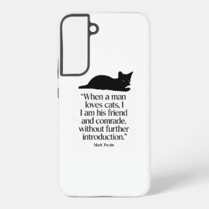 マーク・トウェイン 猫 引用 Samsung S22+ カー Galaxy S22+ケース