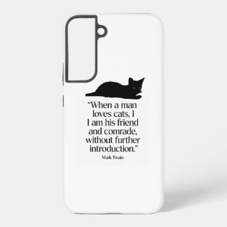マーク・トウェイン 猫 引用 Samsung S22+ カー Galaxy S22+ケース