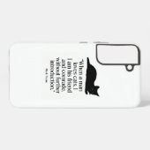 マーク・トウェイン 猫 引用 Samsung S22+ カー Galaxyケース (裏面横)