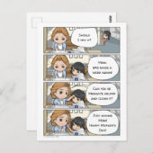 マーク・ユア・スクリプト・マザーズ・デイ・ハガキ漫画 ポストカード (正面/裏面)