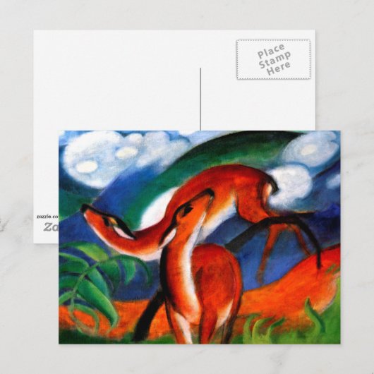 マーク – Red Deer II ポストカード (正面/裏面)