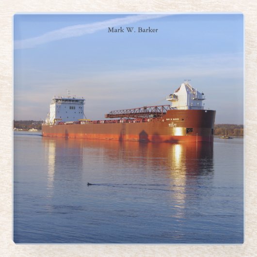 マーク・W・バーカーグラス・コースター ガラスコースター (正面)