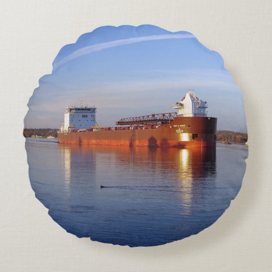 マーク・W・バーカー丸い枕 ラウンドクッション (正面)