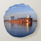 マーク・W・バーカー丸い枕 ラウンドクッション (裏面)